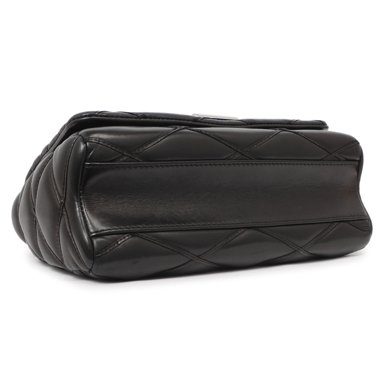 Exclusive Louis Vuitton Black Lambskin Malletage GO-14 PM — Back View