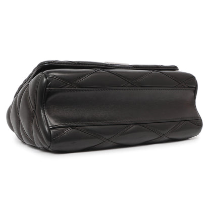 Exclusive Louis Vuitton Black Lambskin Malletage GO-14 PM — Back View