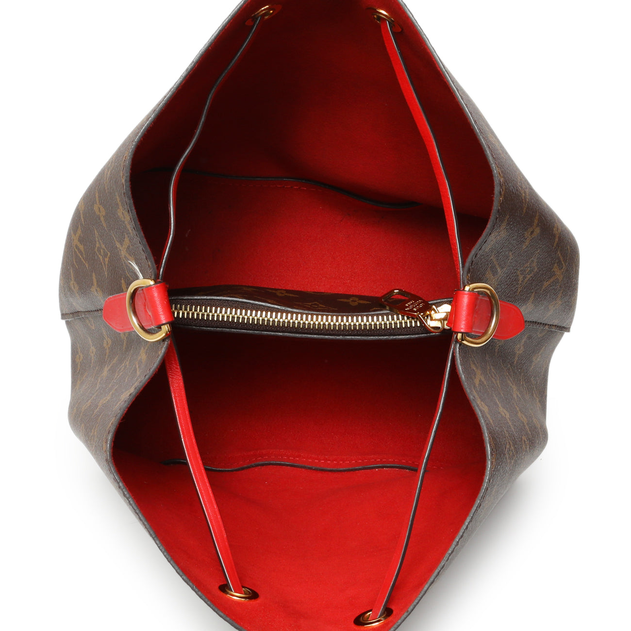 Exclusive Louis Vuitton Coquelicot Monogram NeoNoe MM — Top View