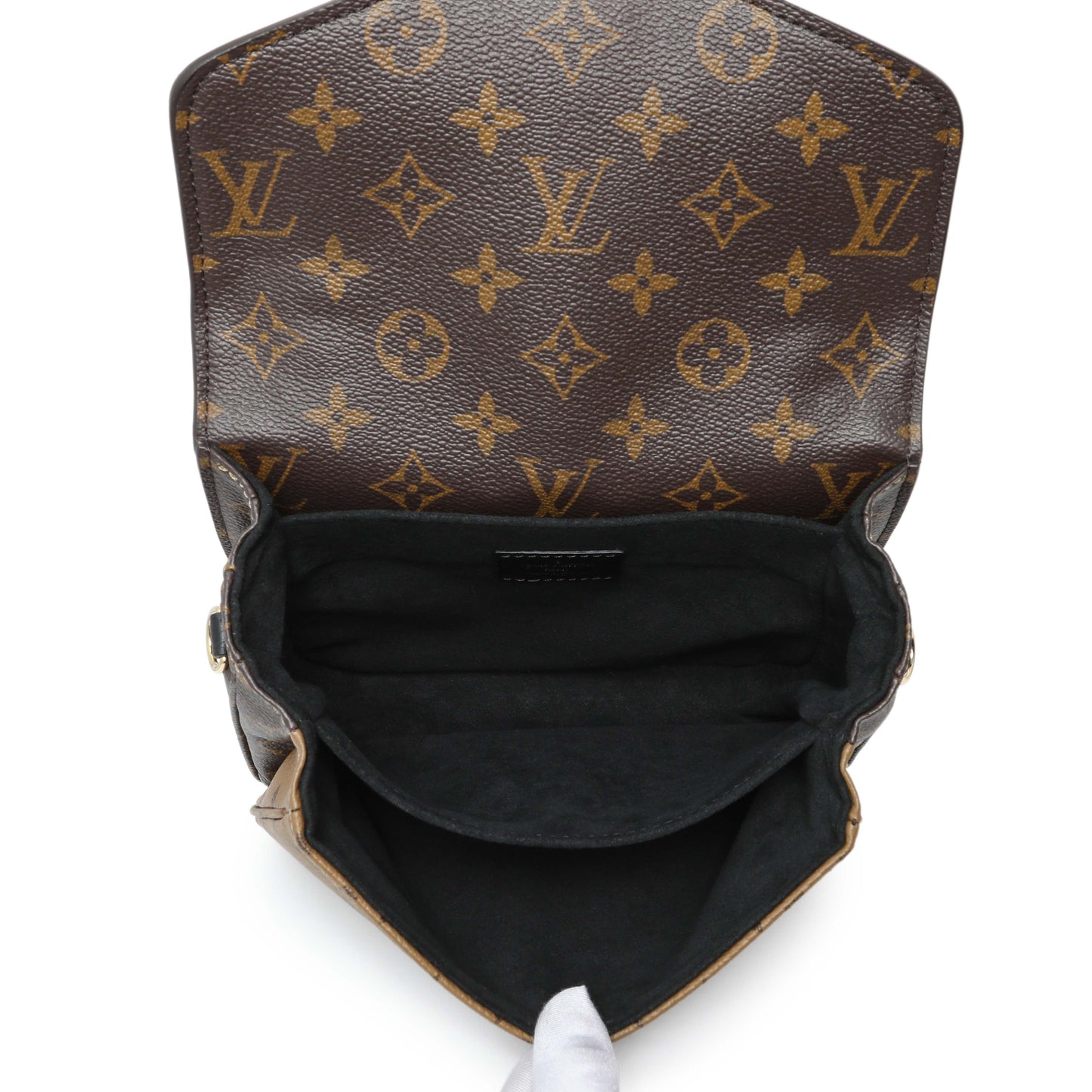 Exclusive Louis Vuitton Reverse Monogram Pochette Metis Backpack — Top View