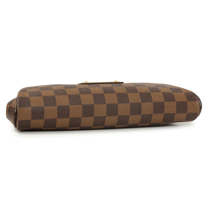 Exclusive Louis Vuitton Damier Ebene Eva Clutch — Back View