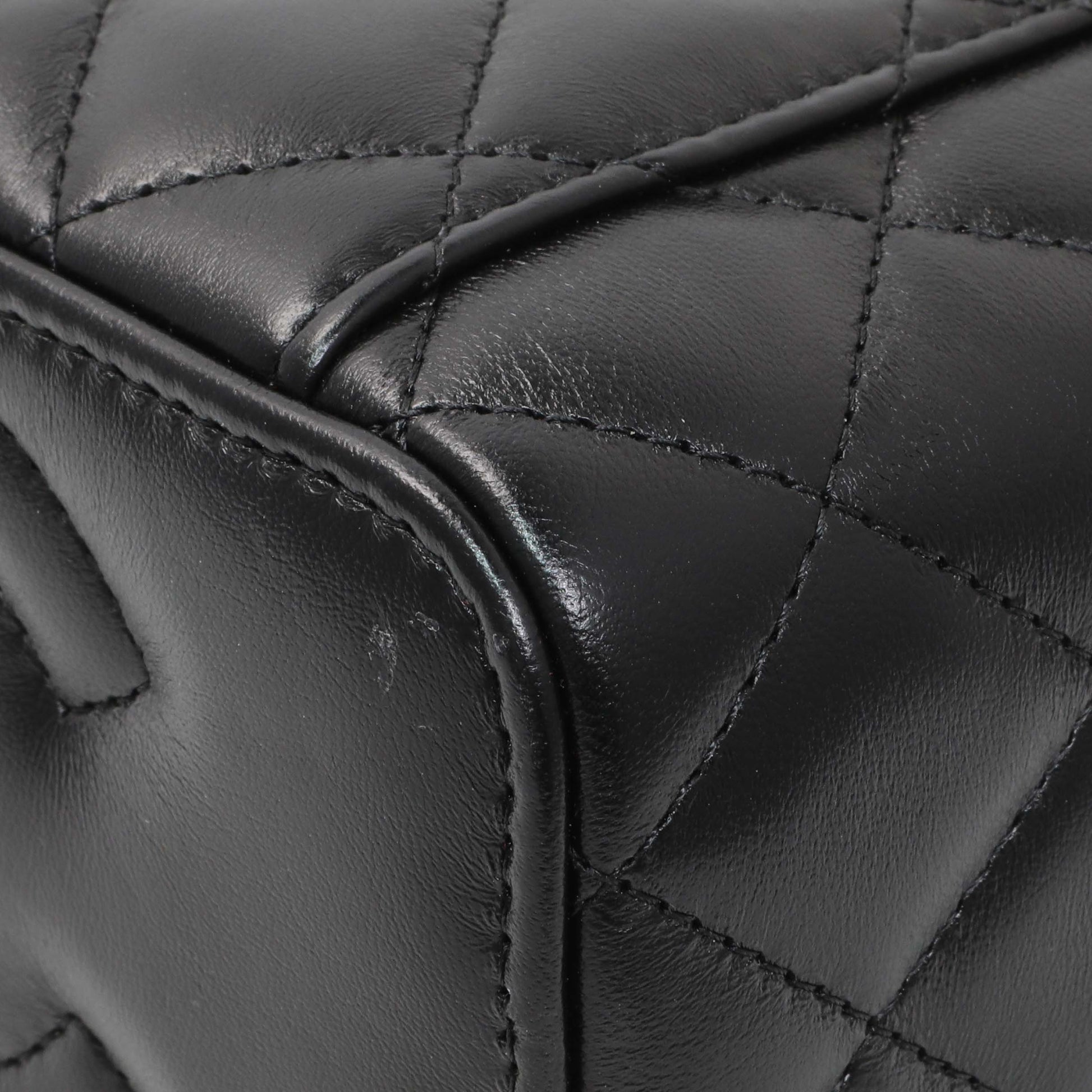 Exclusive Chanel Black Quilted Lambskin Small Pillow Crush Vanity Case With Chain — Alternate View 7