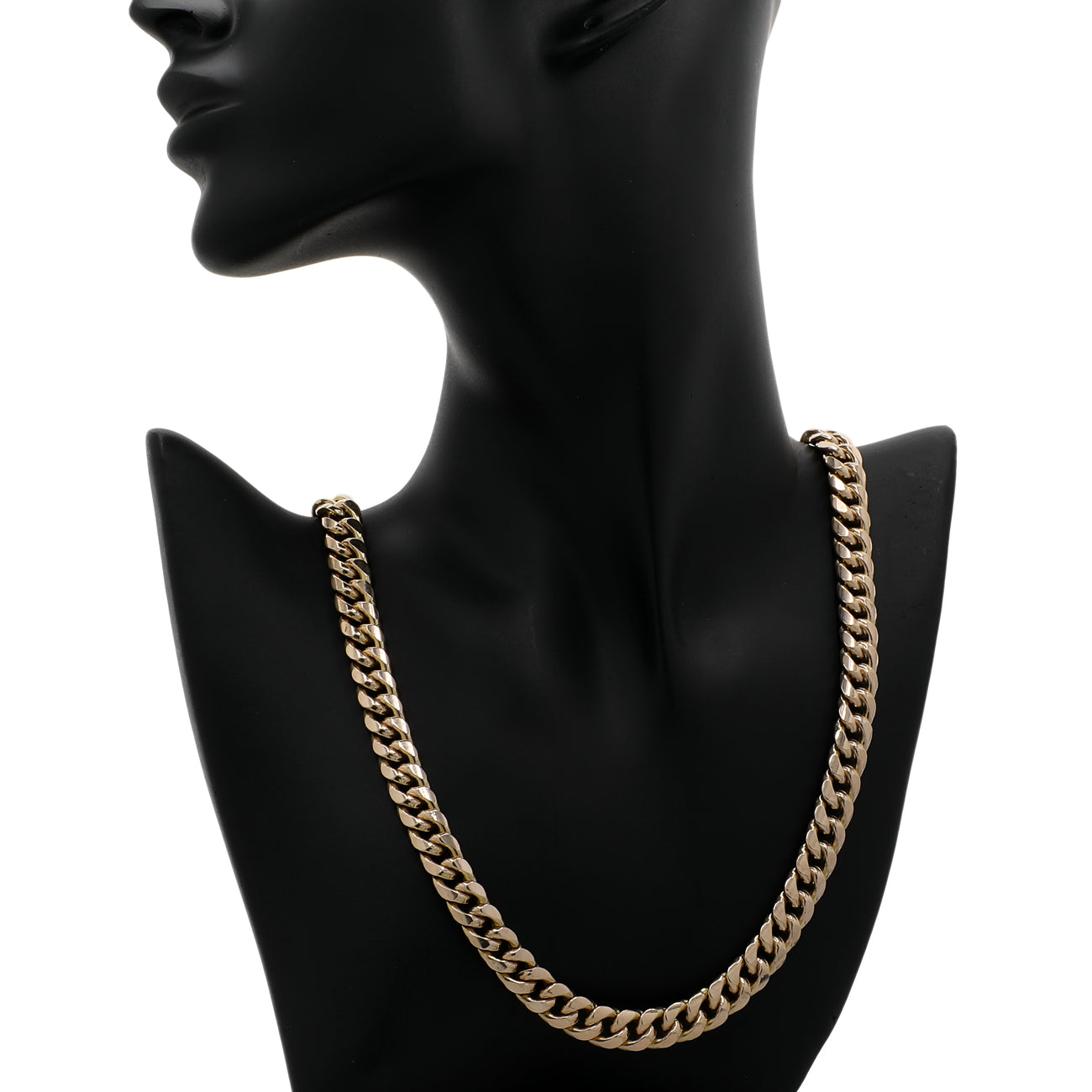 Exclusive 10K Yellow Gold Curb Link Chain — Back View