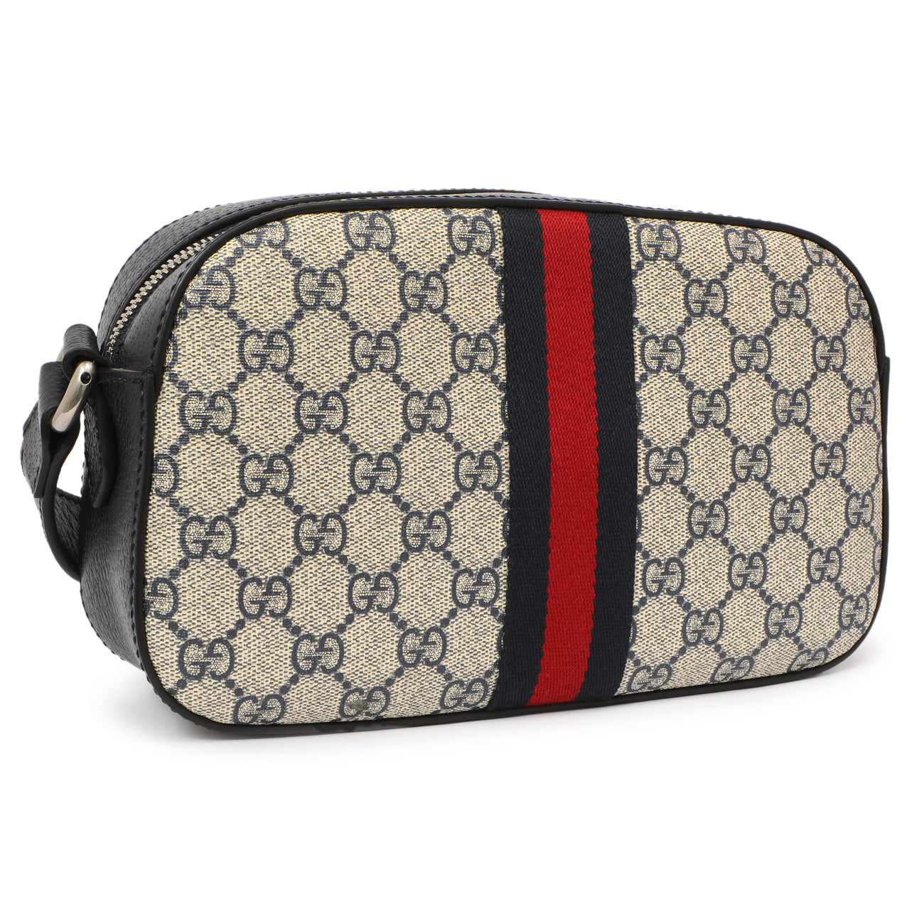 Exclusive Gucci Blue GG Supreme Monogram Ophidia Crossbody — Back View