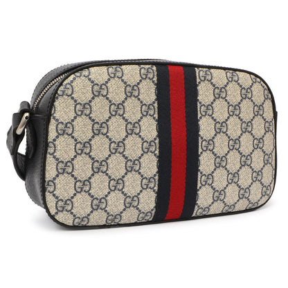 Exclusive Gucci Blue GG Supreme Monogram Ophidia Crossbody — Back View