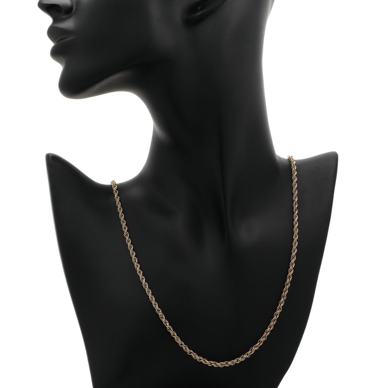 Exclusive 14K Yellow Gold Rope Chain — Back View