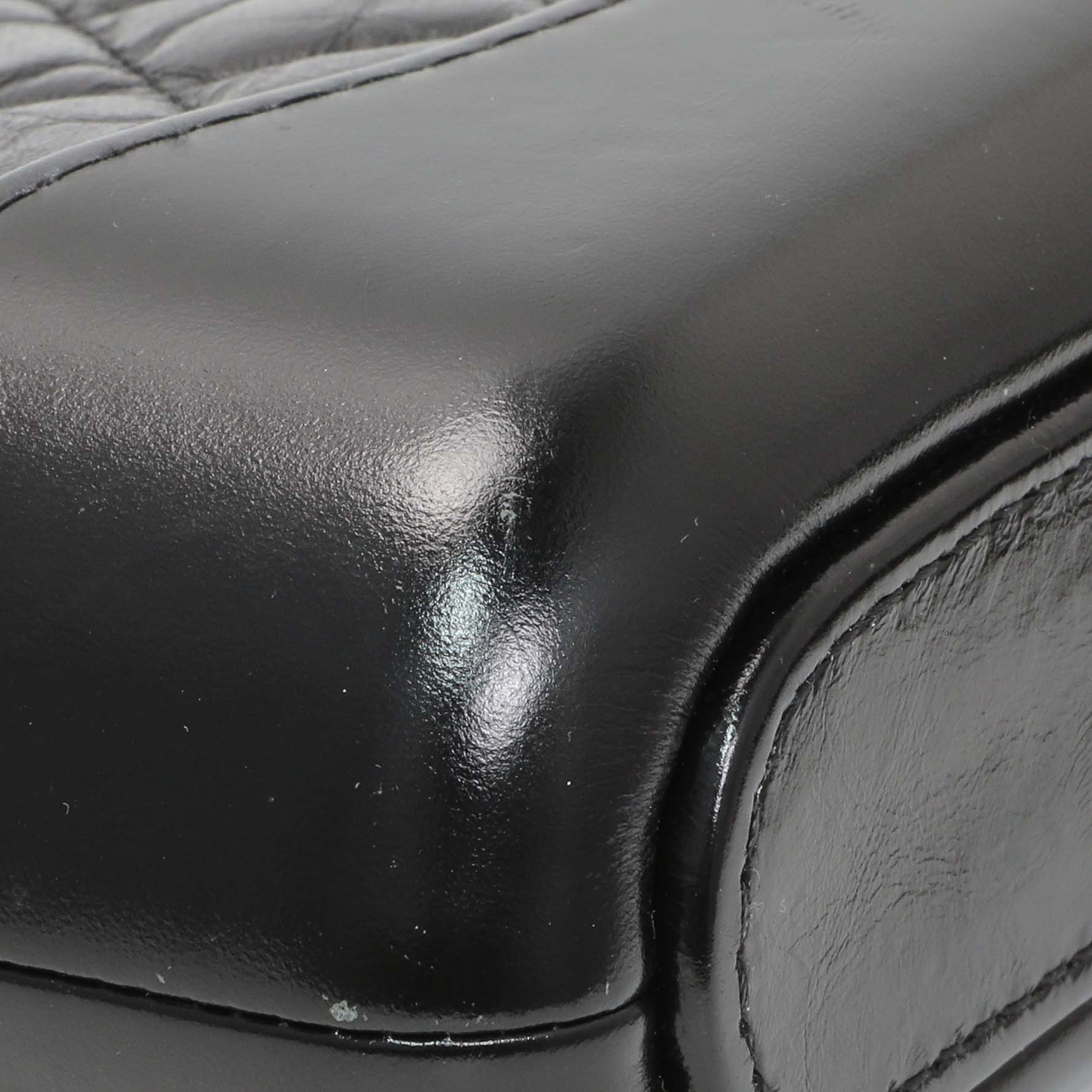 Exclusive Chanel Black Aged Calfskin Gabrielle Clutch With Chain — Top View