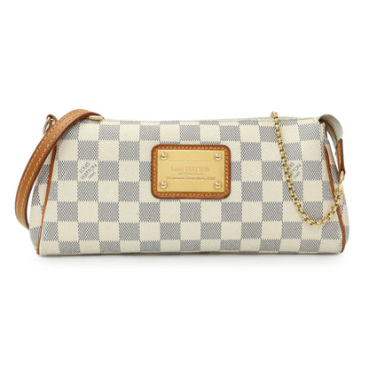 Exclusive Louis Vuitton Damier Azur Eva Clutch — Front View