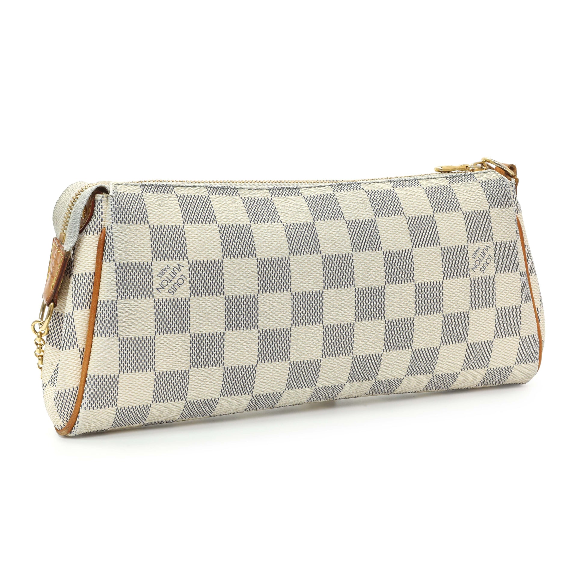 Exclusive Louis Vuitton Damier Azur Eva Clutch — Side View