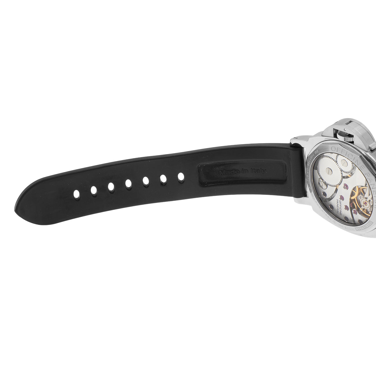 Exclusive Panerai Stainless Steel Luminor Base PAM00112 — Detail View