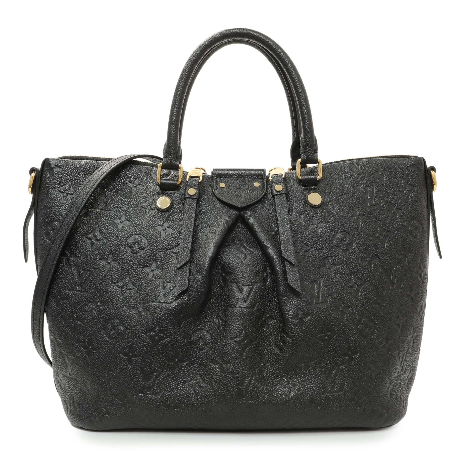 Exclusive Louis Vuitton Black Empreinte Mazarine MM — Front View