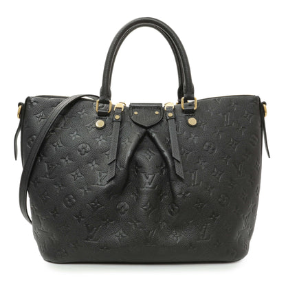 Exclusive Louis Vuitton Black Empreinte Mazarine MM — Front View
