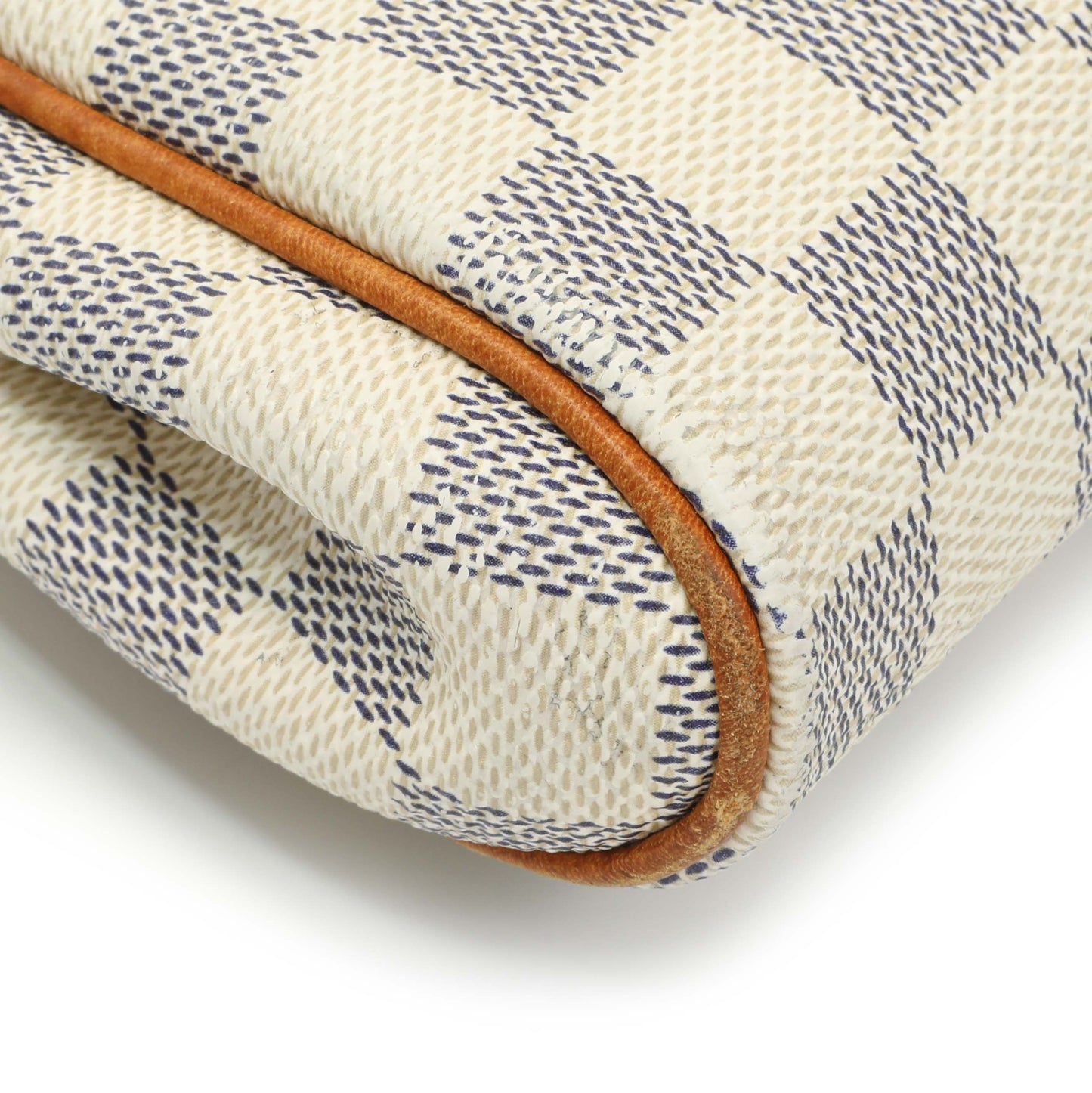 Exclusive Louis Vuitton Damier Azur Eva Clutch — Top View