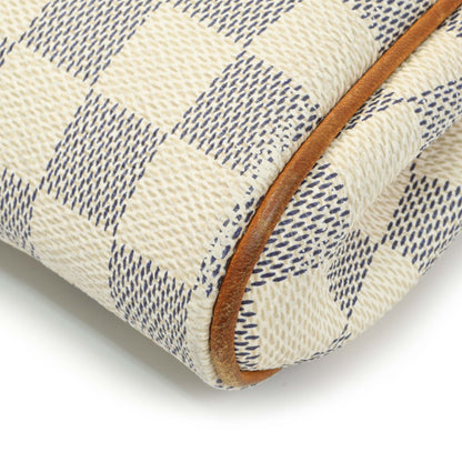 Exclusive Louis Vuitton Damier Azur Eva Clutch — Detail View
