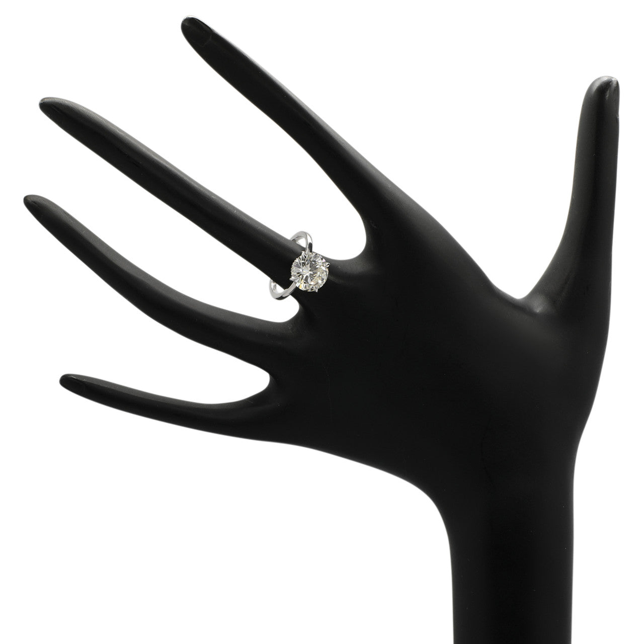 Exclusive 18K White Gold 3.23 Carat Diamond Ring — 3.5 — Back View