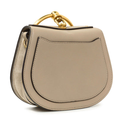 Exclusive Chloe Motty Grey Calfskin Small Nile Bracelet Bag — Side View