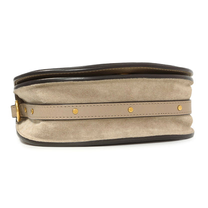 Exclusive Chloe Motty Grey Calfskin Small Nile Bracelet Bag — Top View