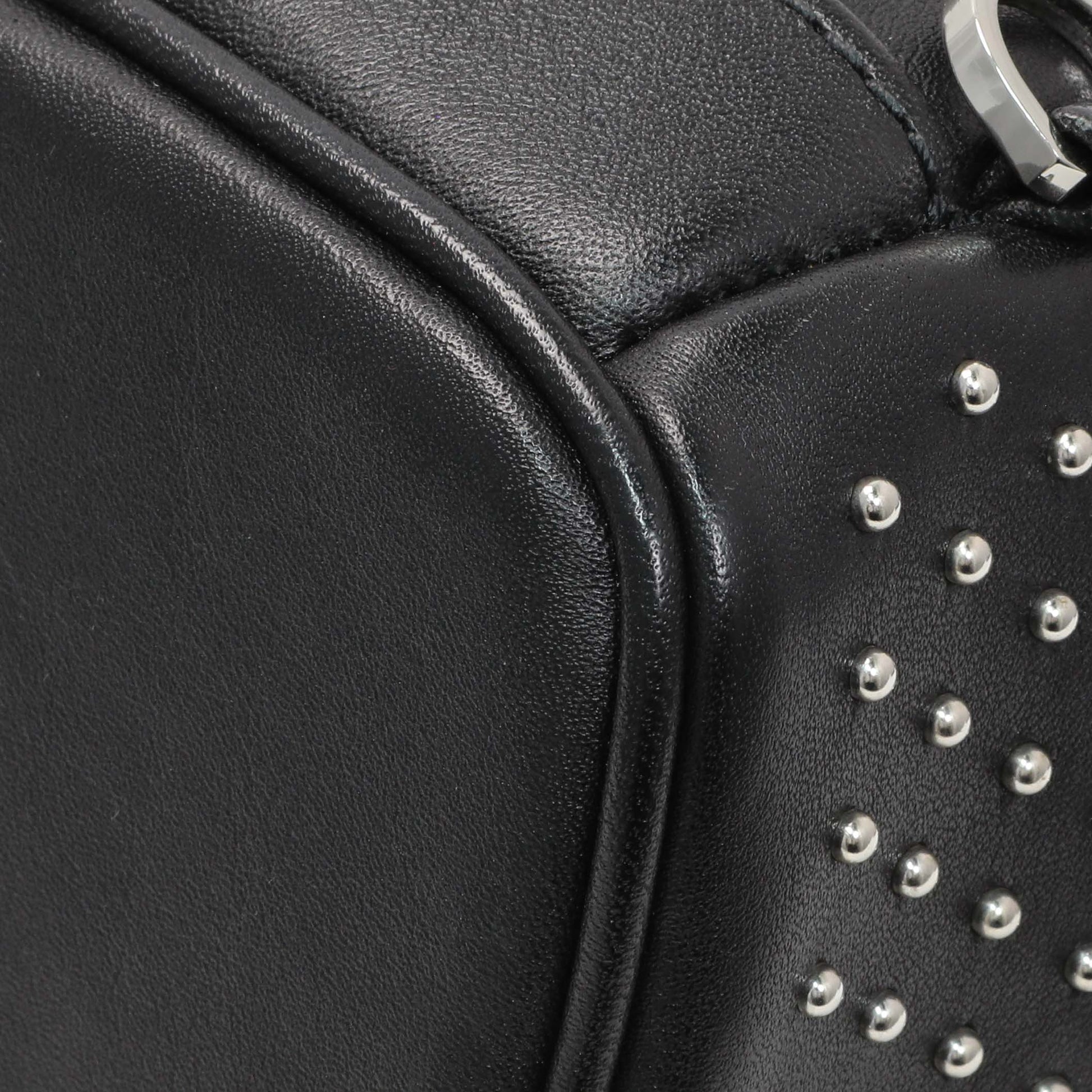 Exclusive MCM Black Metallic Calfskin Stud X-Mini Stark Bebe Boo Backpack — Alternate View 7