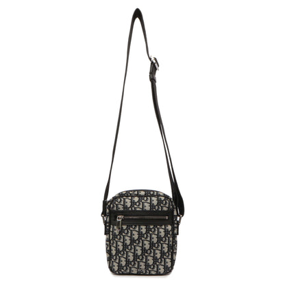 Exclusive Christian Dior Blue Oblique Messenger Pouch — Front View