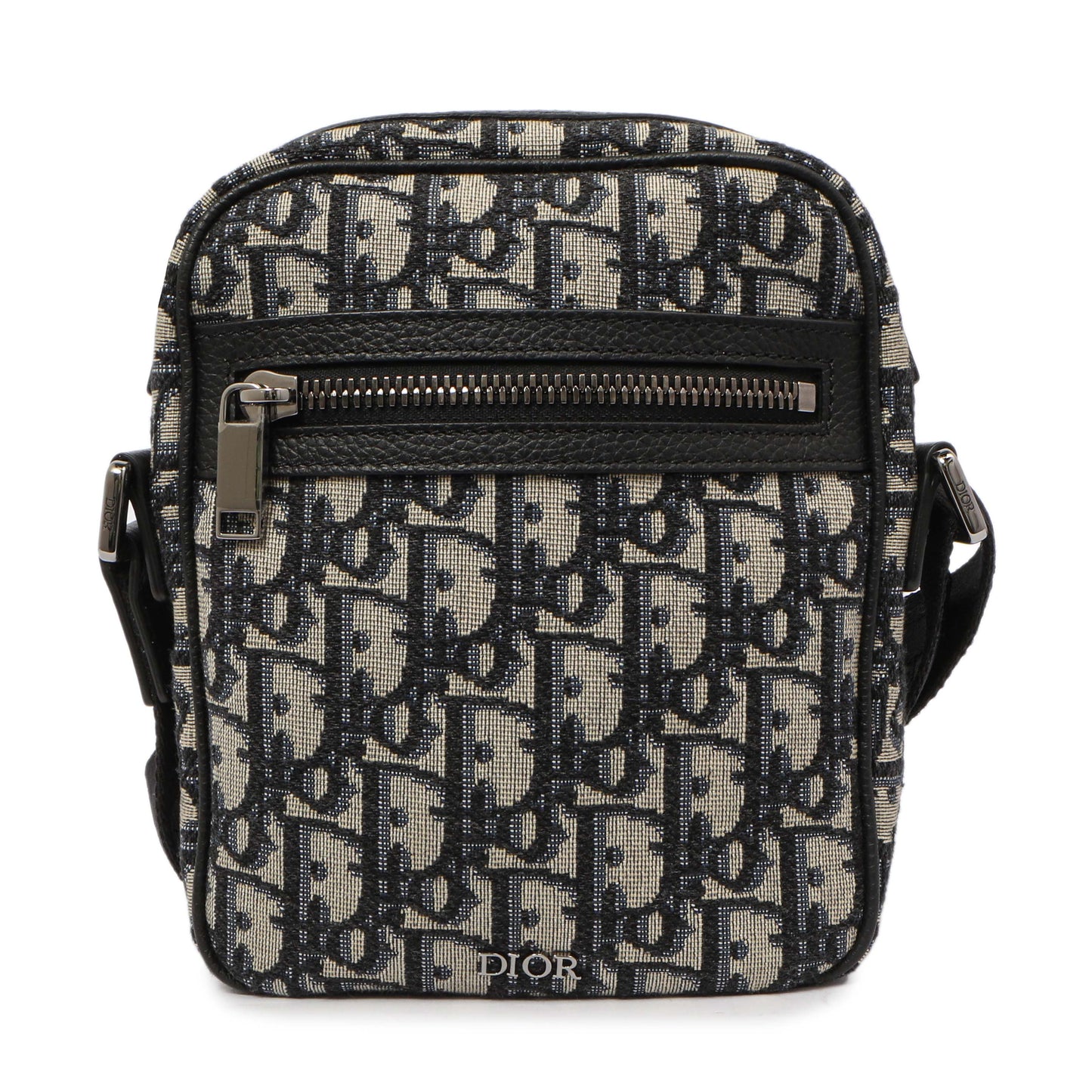 Exclusive Christian Dior Blue Oblique Messenger Pouch — Side View