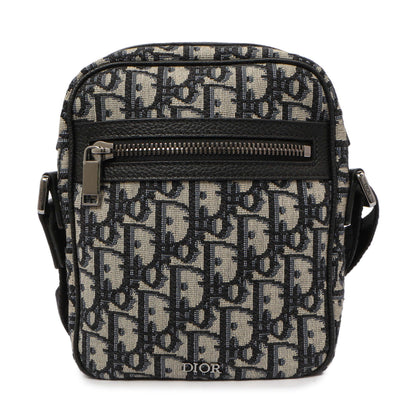 Exclusive Christian Dior Blue Oblique Messenger Pouch — Side View