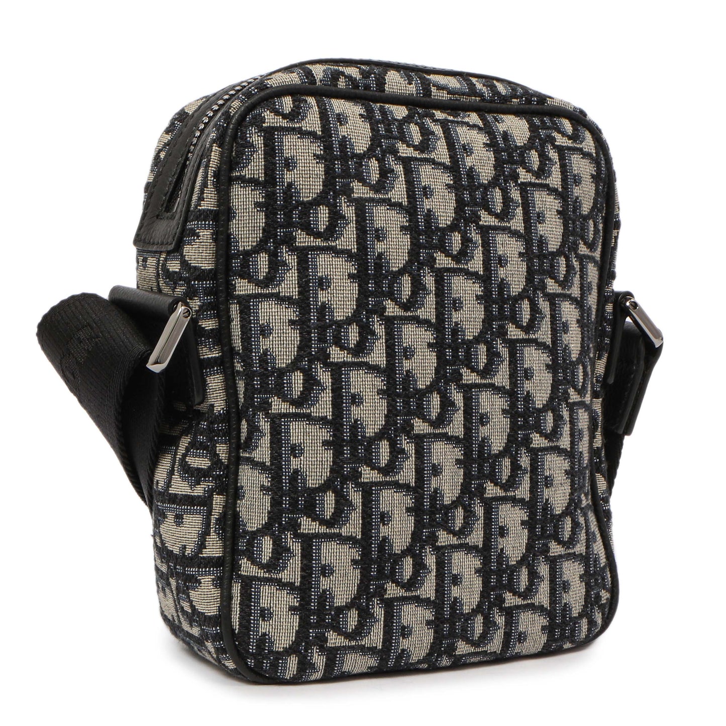 Exclusive Christian Dior Blue Oblique Messenger Pouch — Back View