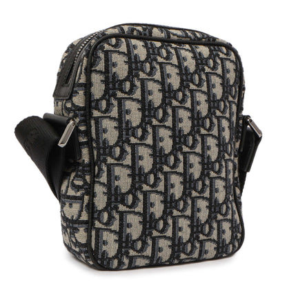Exclusive Christian Dior Blue Oblique Messenger Pouch — Back View