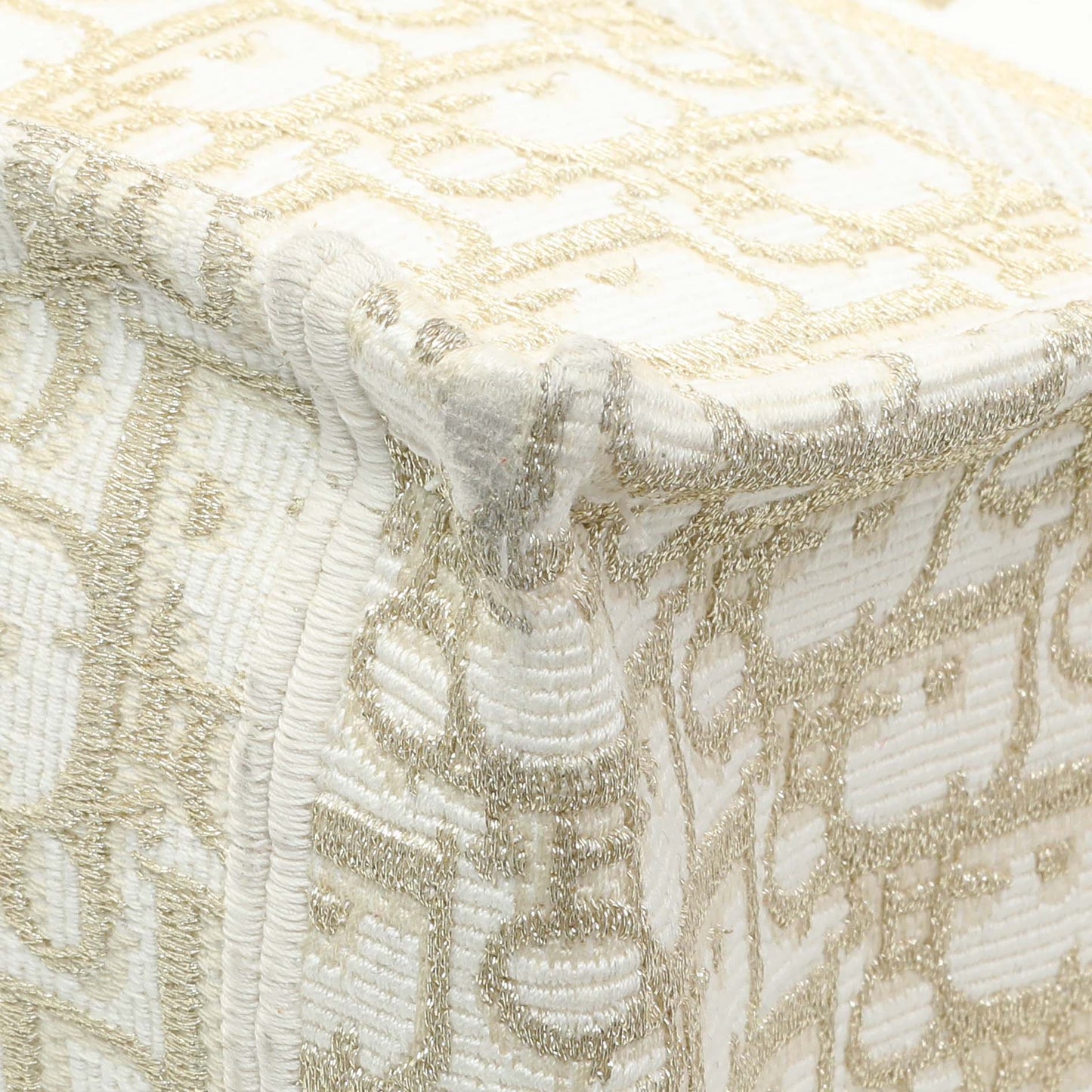 Exclusive Christian Dior Gold Oblique Medium Book Tote — Detail View