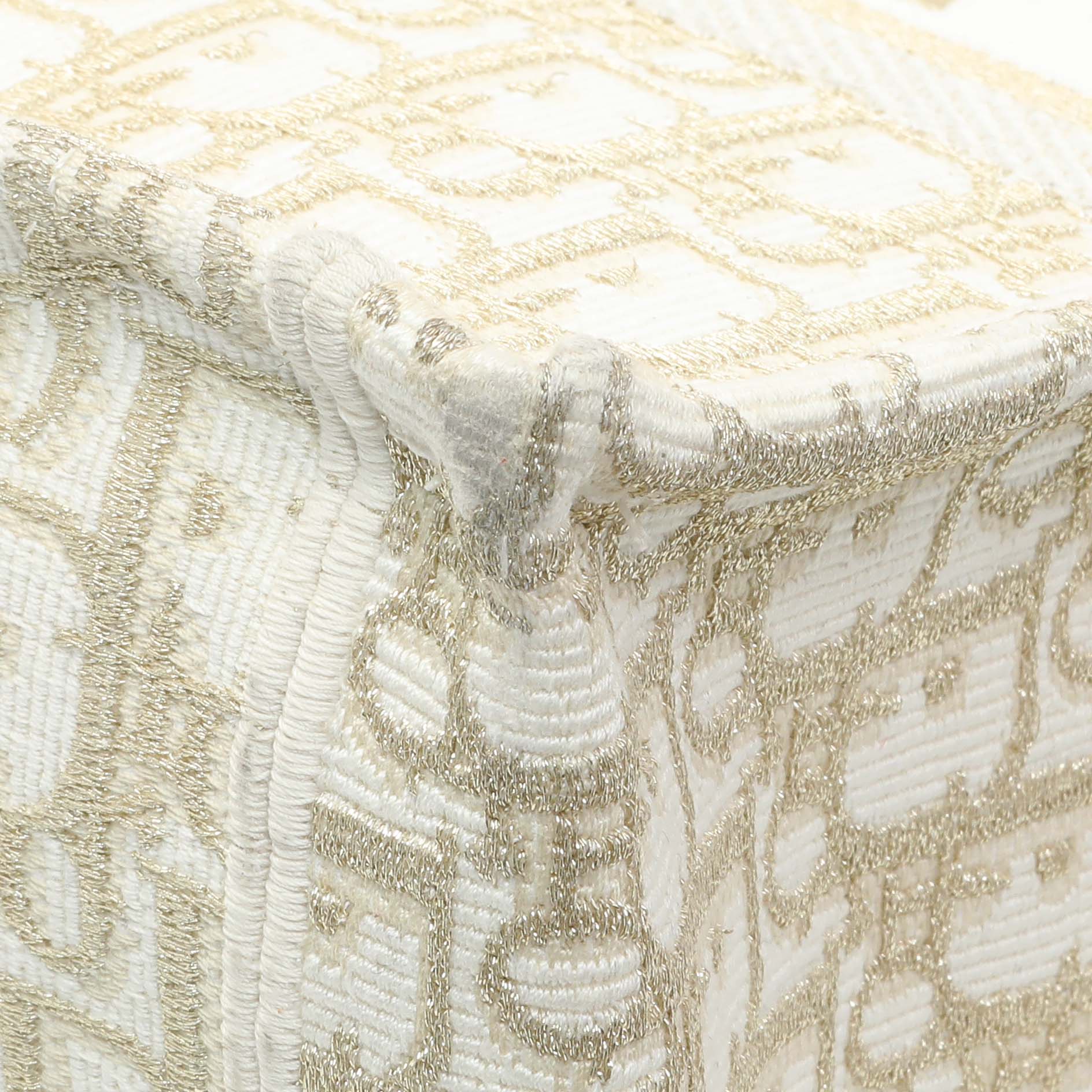 Exclusive Christian Dior Gold Oblique Medium Book Tote — Detail View