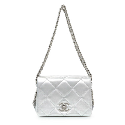 Exclusive Chanel Mini Chain Rows Flap Bag — Front View