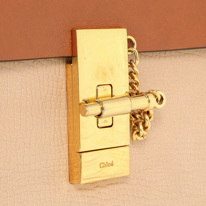Exclusive Chloe Beige Caramel Grained Calfskin Mini Drew Shoulder Bag — Alternate View 7