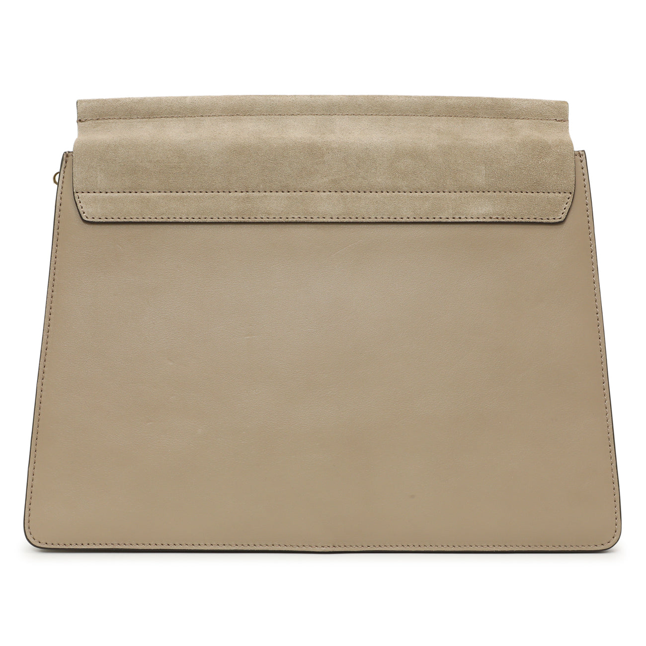 Exclusive Chloe Grey Calfskin Suede Medium Faye Shoulder Bag — Side View