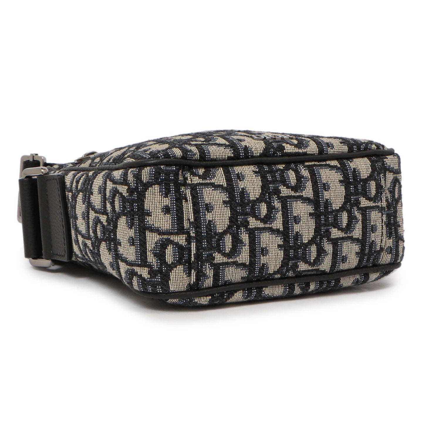 Exclusive Christian Dior Blue Oblique Messenger Pouch — Top View
