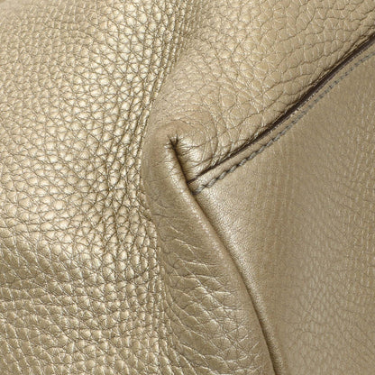 Exclusive Gucci Gold Pebbled Calfskin Medium Soho Chain Shoulder Bag — Top View
