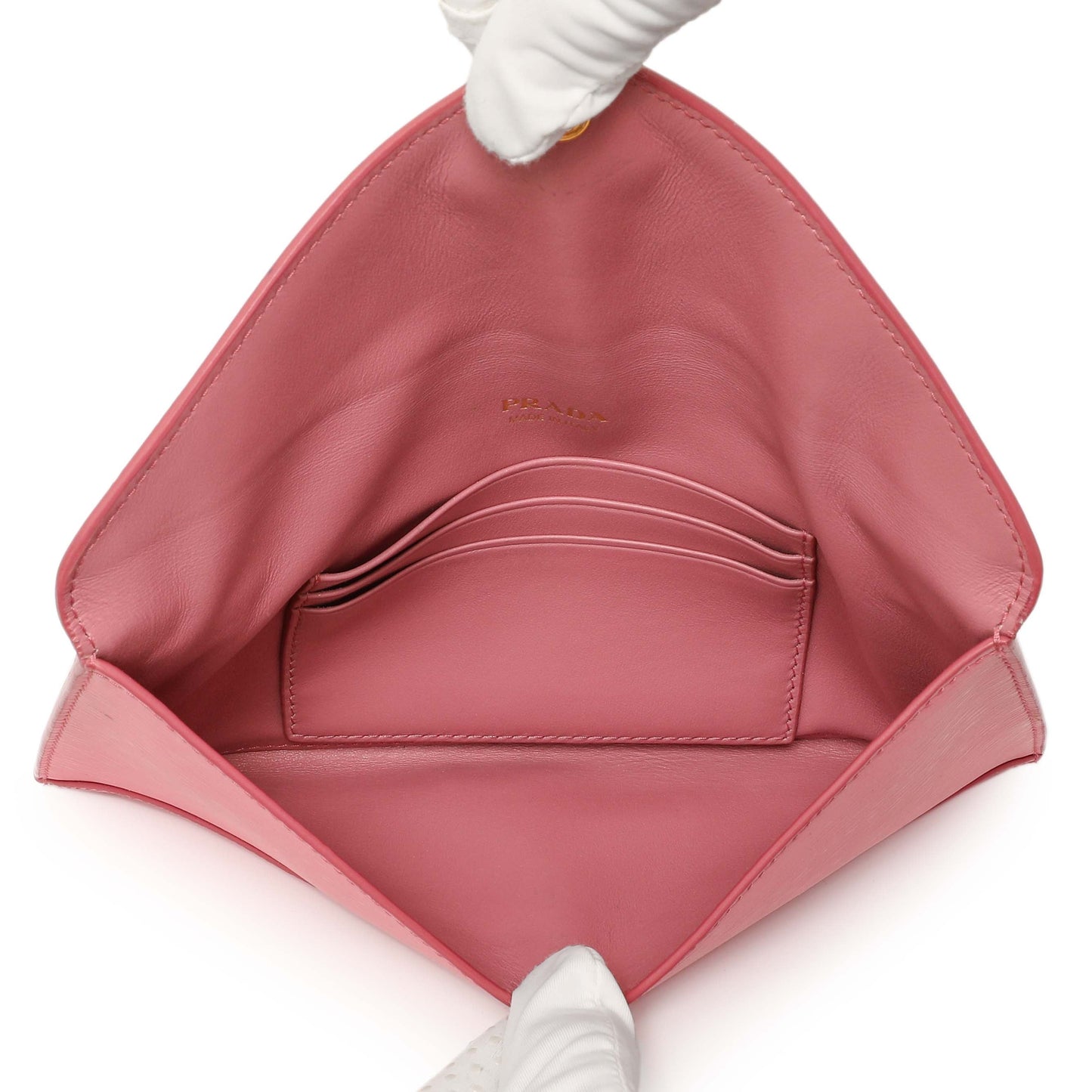 Exclusive Prada Pink Vitello Move Envelope Wallet — Alternate View 10