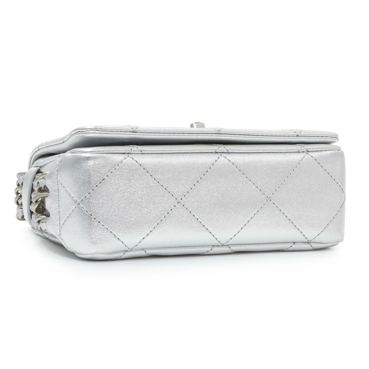 Exclusive Chanel Mini Chain Rows Flap Bag — Back View