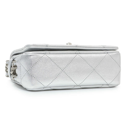 Exclusive Chanel Mini Chain Rows Flap Bag — Back View