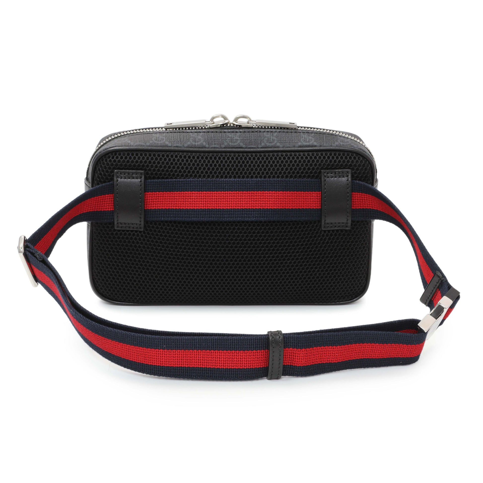 Exclusive Gucci GG Supreme Monogram Web Belt Bag — Side View