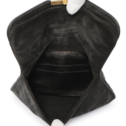 Exclusive Louis Vuitton Black Suede Sofia Coppola Slim Clutch — Alternate View 8