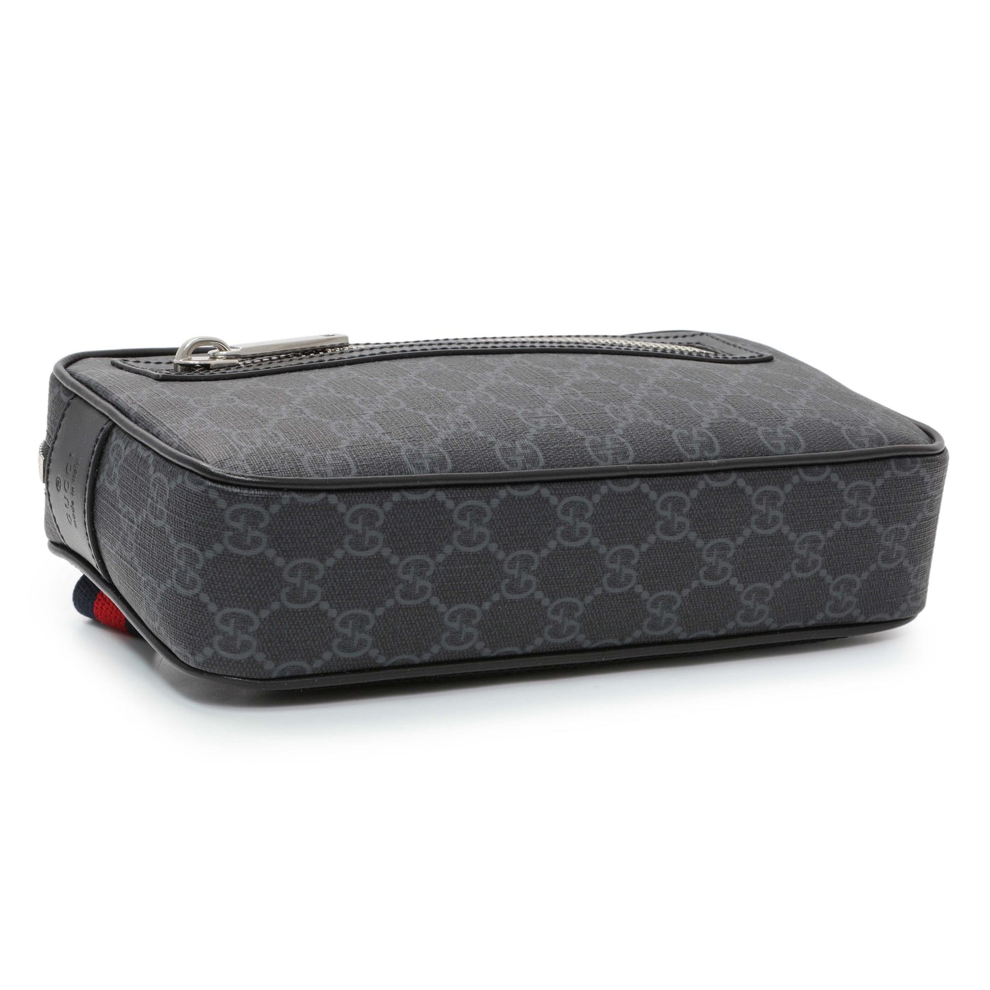 Exclusive Gucci GG Supreme Monogram Web Belt Bag — Back View