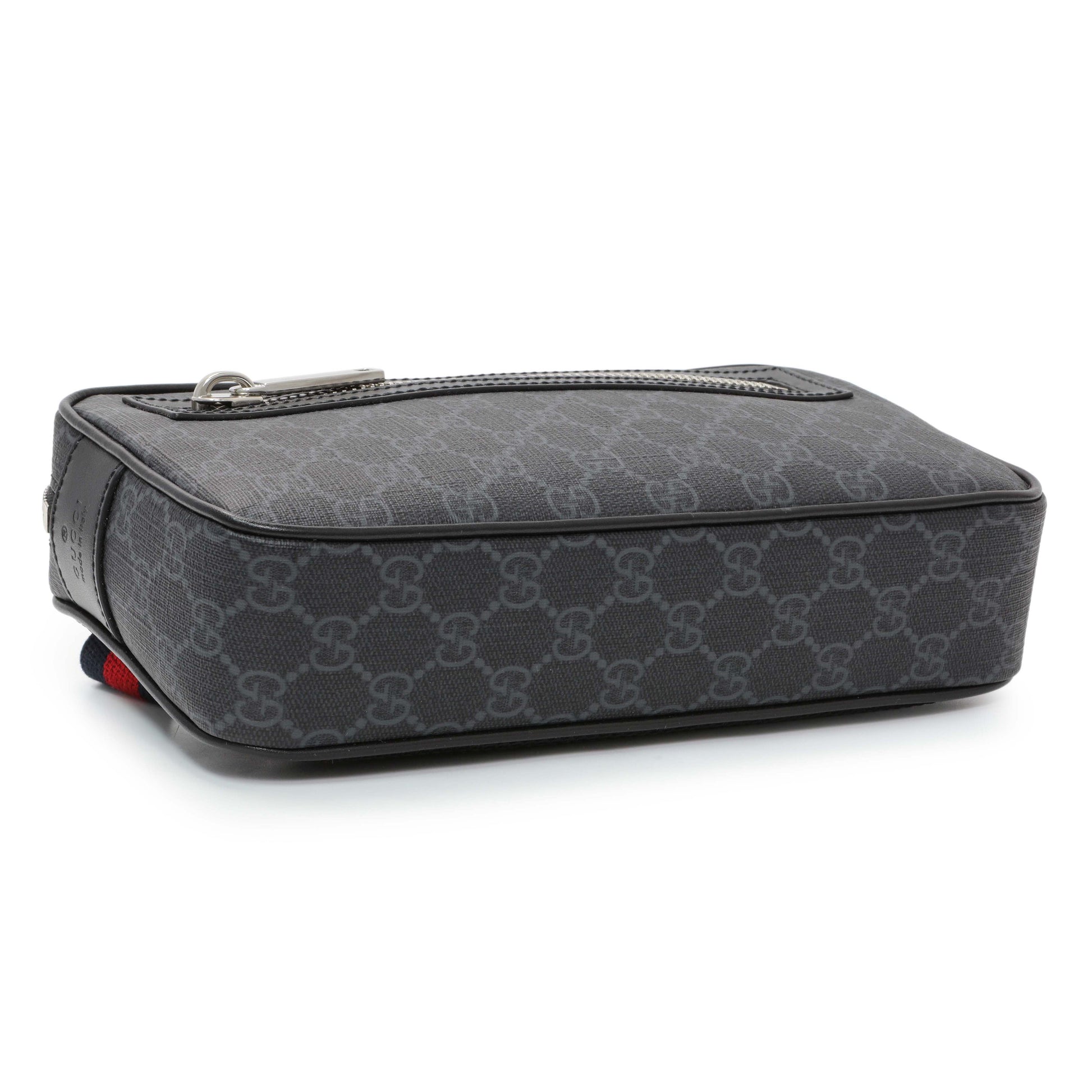 Exclusive Gucci GG Supreme Monogram Web Belt Bag — Back View