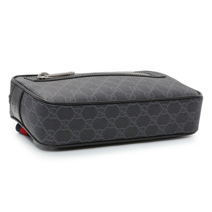 Exclusive Gucci GG Supreme Monogram Web Belt Bag — Back View