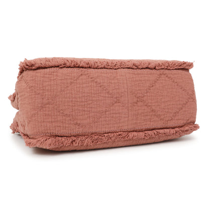 Exclusive Chanel Pink Canvas Double Face Tote — Back View