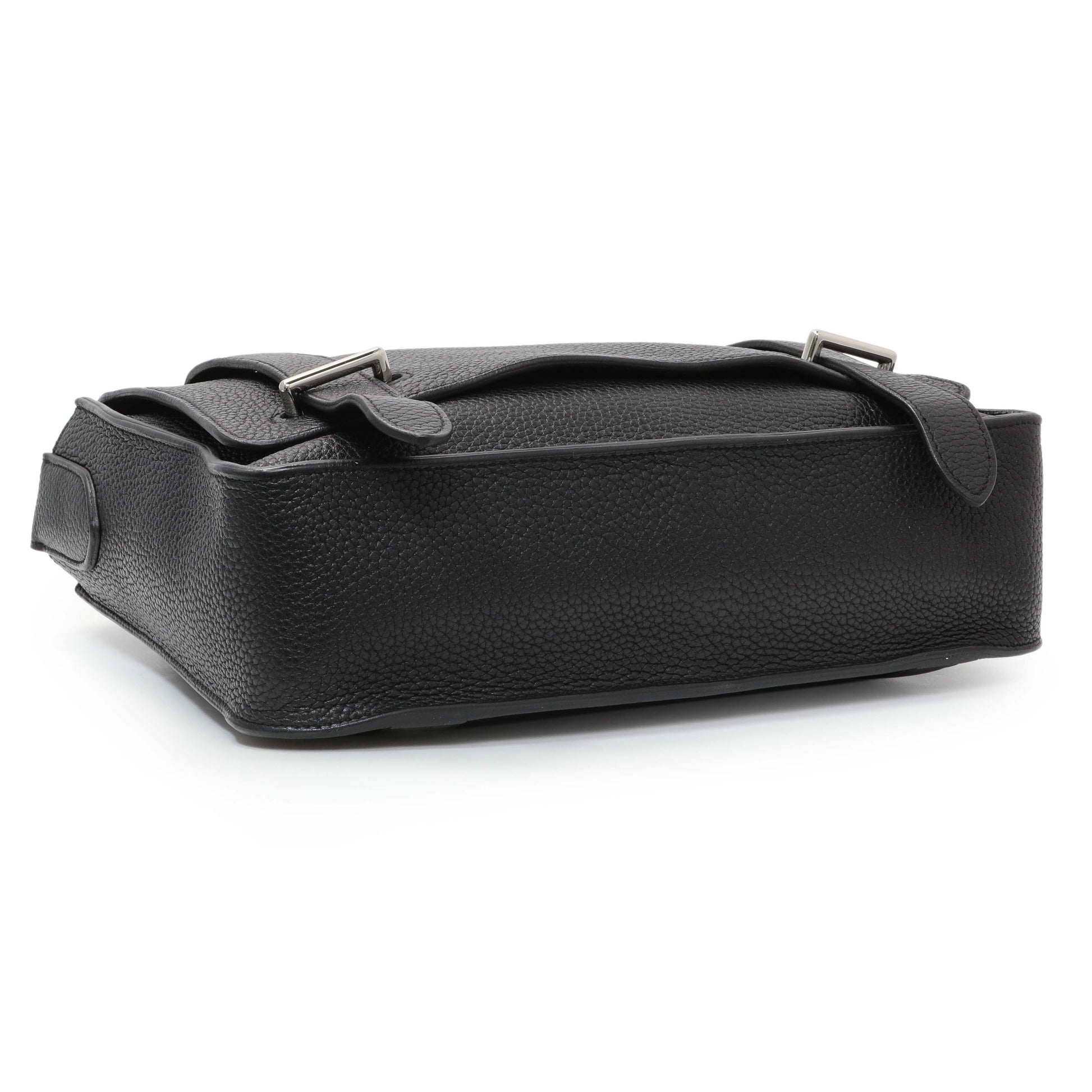 Exclusive Hermes Black Taurillon Clemence Steve Caporal Messenger — Back View