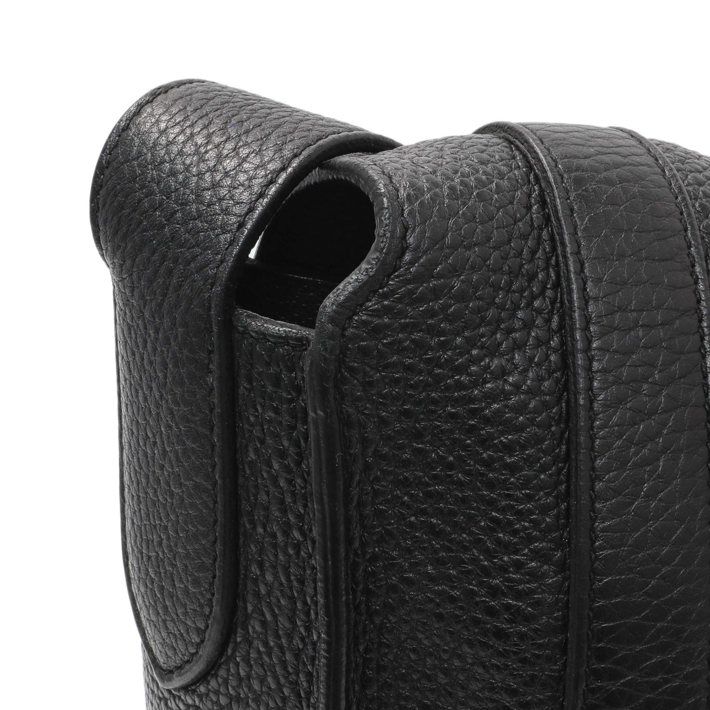 Exclusive Hermes Black Taurillon Clemence Steve Caporal Messenger — Alternate View 7