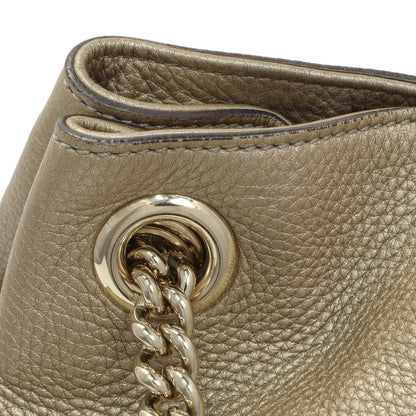 Exclusive Gucci Gold Pebbled Calfskin Medium Soho Chain Shoulder Bag — Alternate View 11
