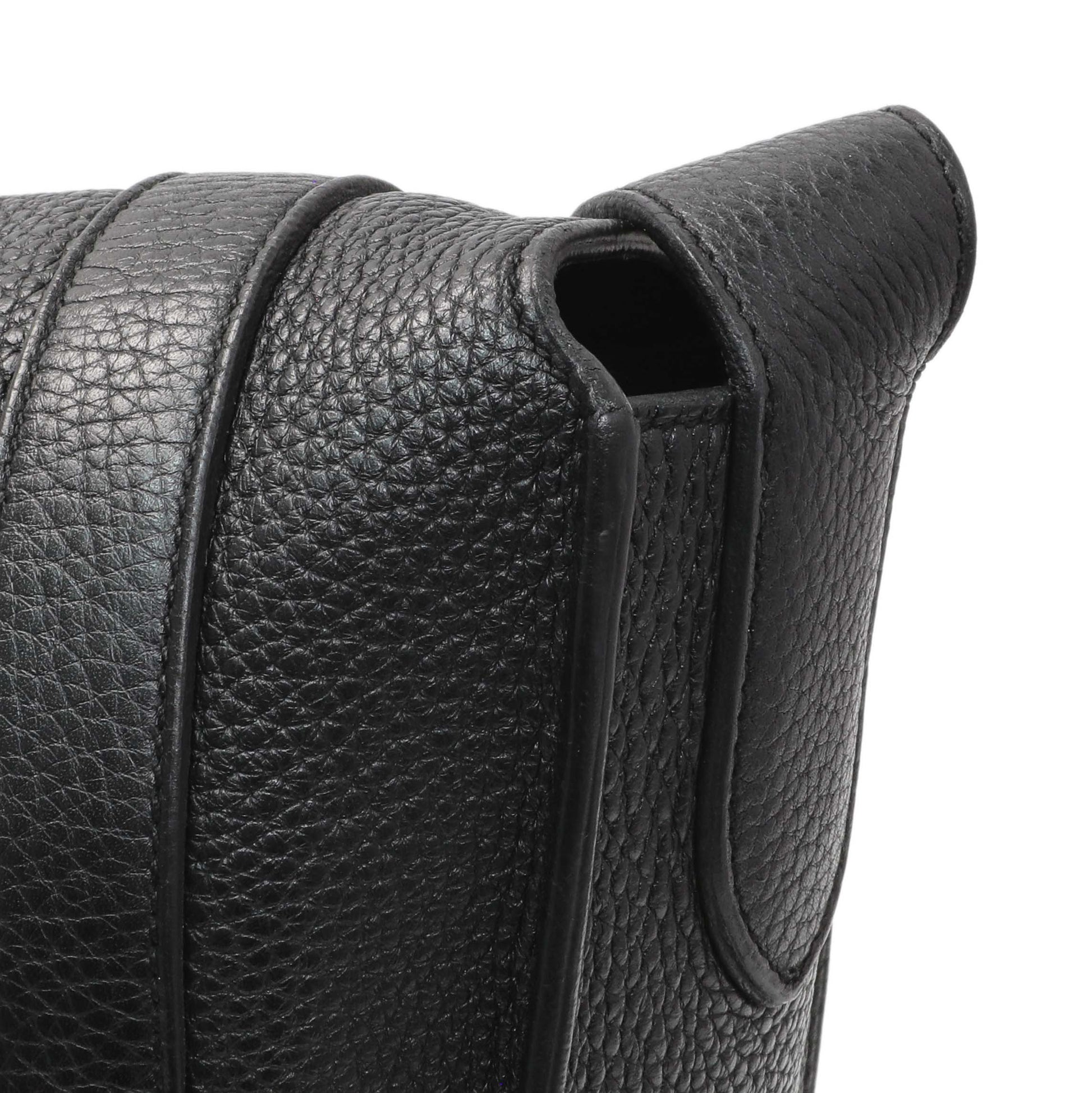 Exclusive Hermes Black Taurillon Clemence Steve Caporal Messenger — Alternate View 8