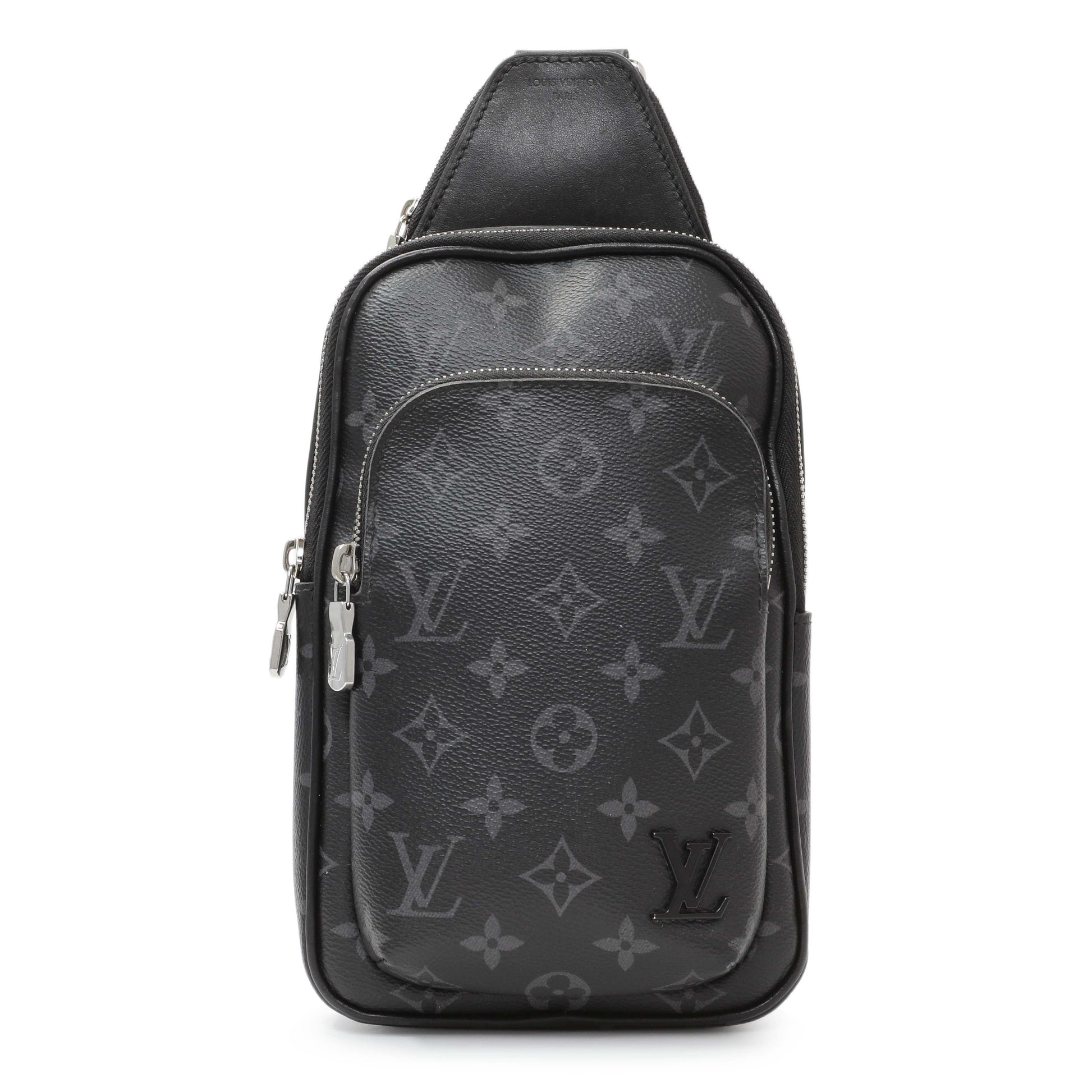 Exclusive Louis Vuitton Monogram Eclipse Avenue Slingbag PM — Front View