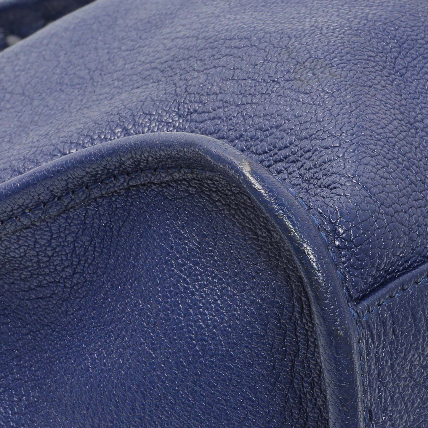 Exclusive Balenciaga Bleu Nuit Chevre Metallic Edge City — Lifestyle View