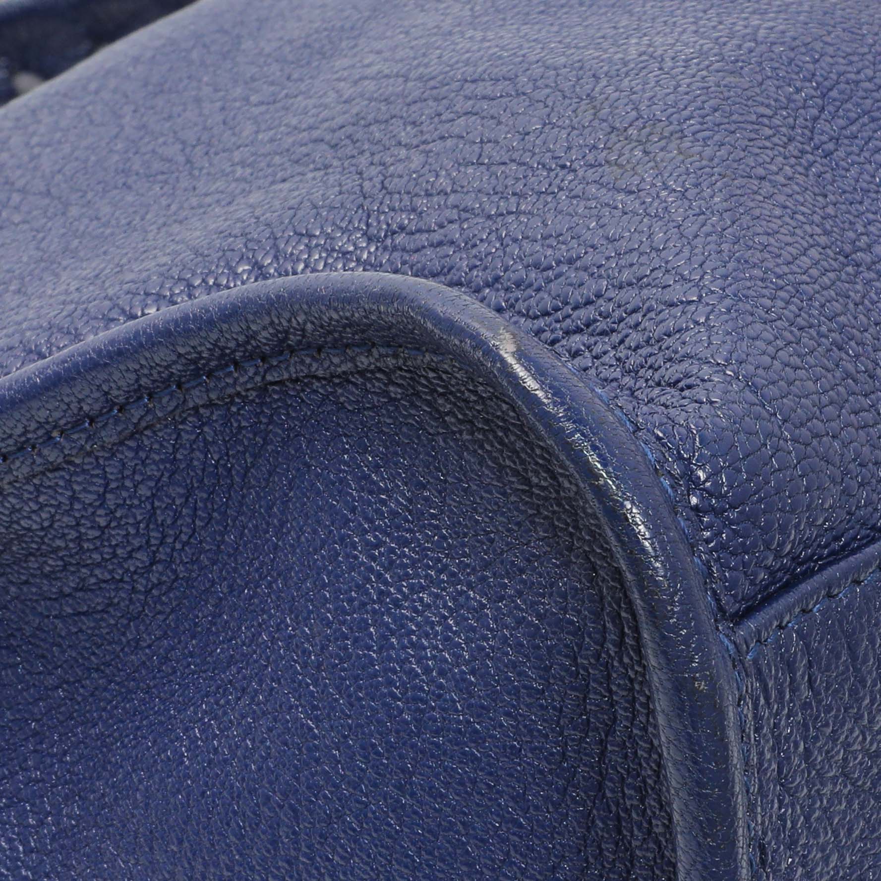 Exclusive Balenciaga Bleu Nuit Chevre Metallic Edge City — Lifestyle View